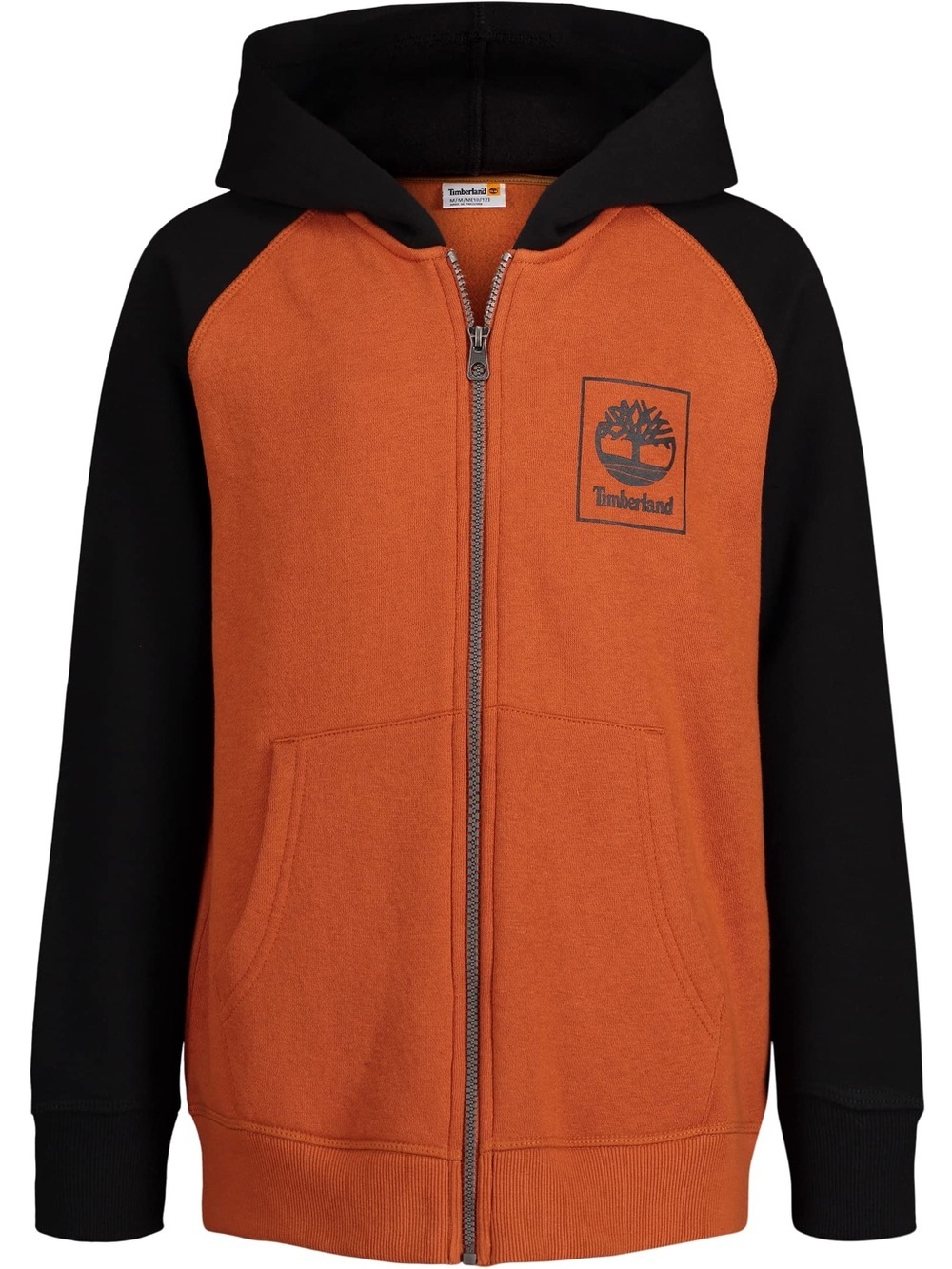 Timberland Kids Orange and Black Full-Zip Hoodie - Picture 1 of 12